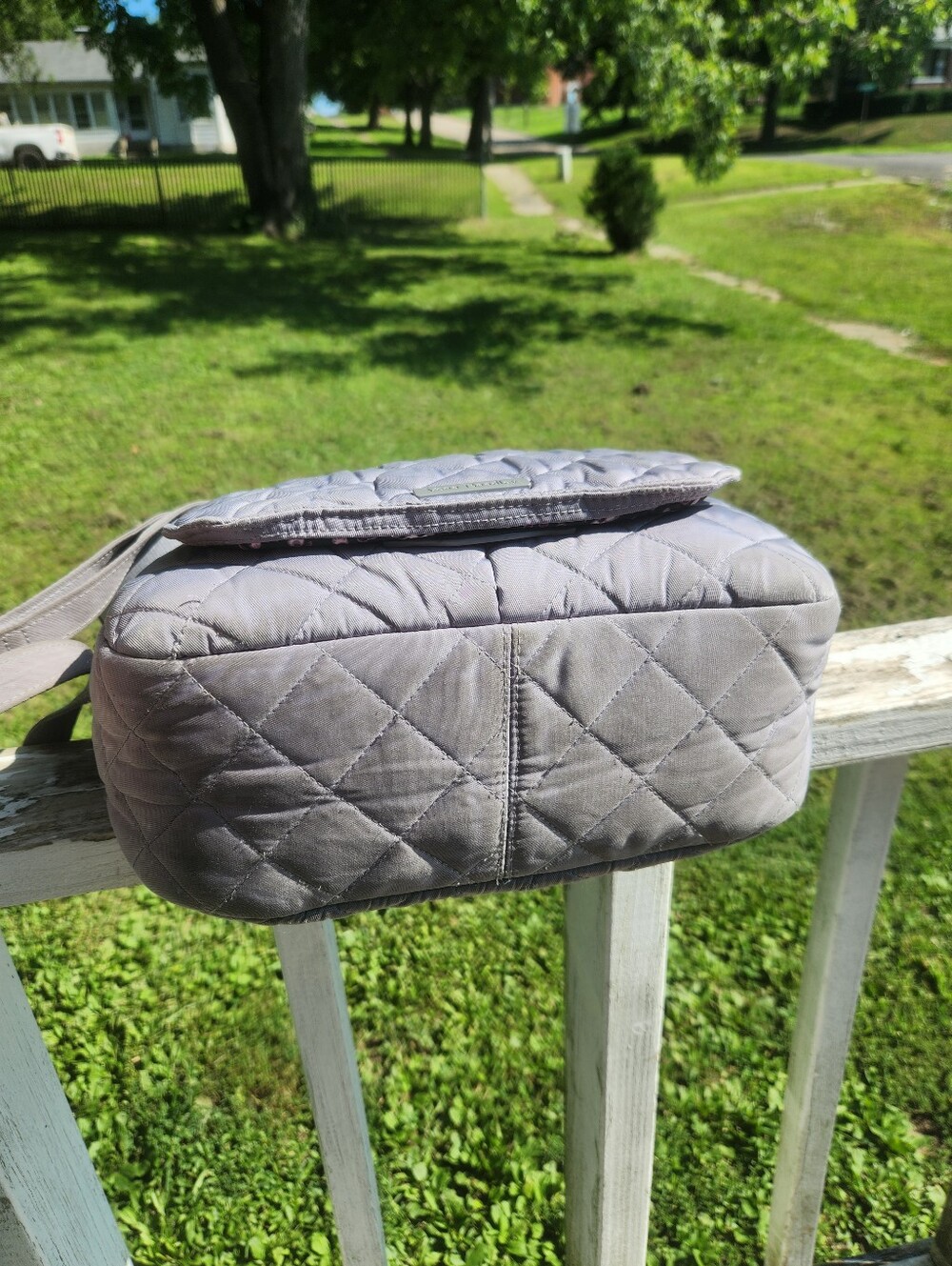 Vera Bradley Carson Shoulder Bag in Tranquil Gray Performance Twill. - Picture 10 of 12
